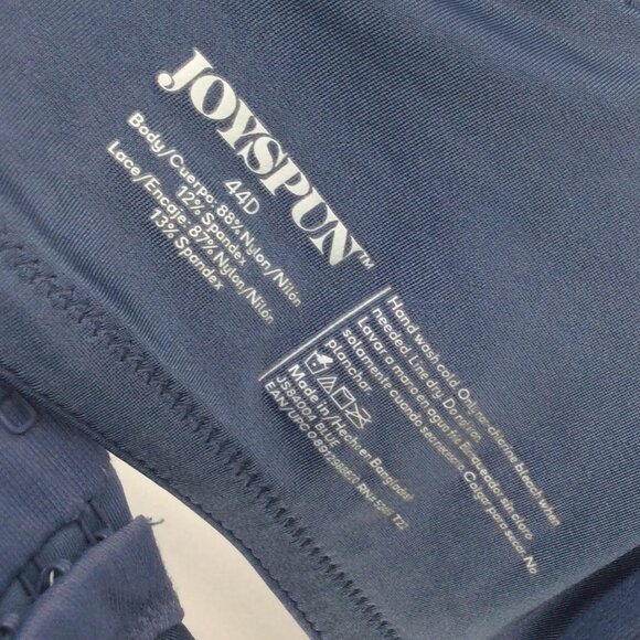 Joyspun Women's Bra 44D Blue Lace Comfort Straps Underwired - Picture 10 of 10